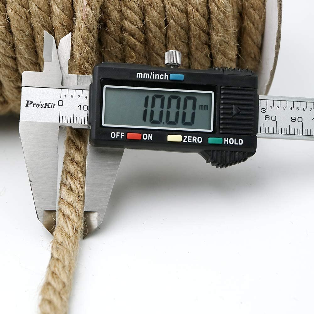 KINGLAKE 15m Jute Rope Cord 10mm Thick Hemp Rope Thick Jute String for Wrapping Home Decoration, Gardening Bundling - Image 2