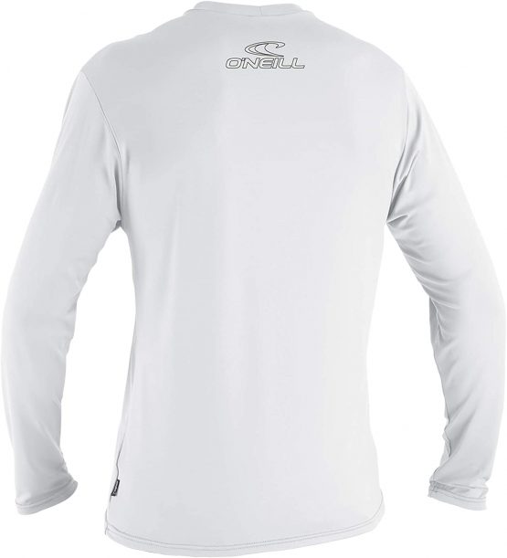 O'Neill Wetsuits Men's Basic Skins Long Sleeve Rash Vest, White, Small - Image 2