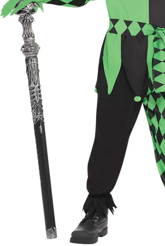 amscan 847679-55 Ghoulish Jester Costume - Age 14-16 Years - 1 Pc, Green - Image 3