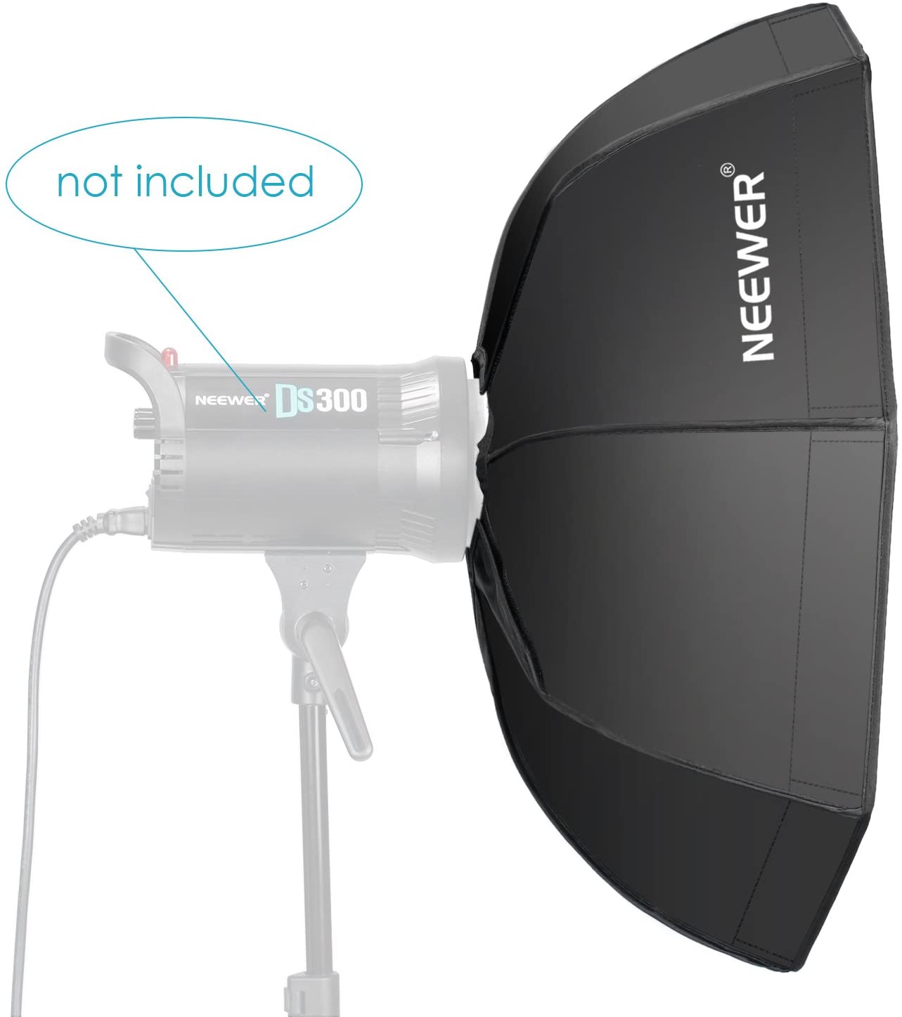 Neewer 60 cm Octagonal Softbox and Beauty Dish Photo Studio Combination with Bowens Speedring for Bowens Perfect for Portrait Product Photography and Video Shooting - Image 2