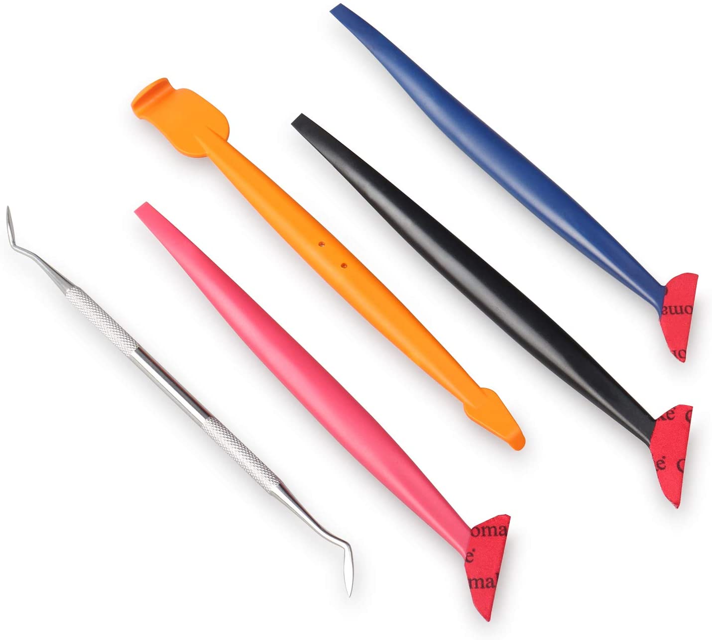Winjun Mini Magnet Squeegee with Flexible Microfiber Felt Edge Curves Slot Tool Set for Car Window Tint Film Vinyl Wrap Application Tool Kit