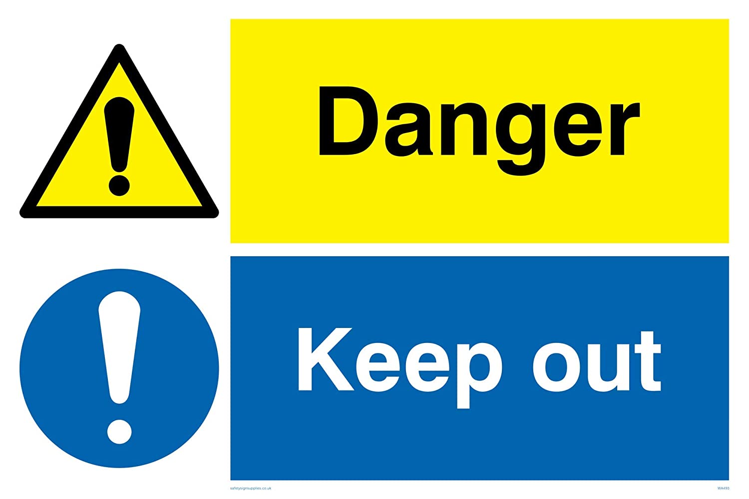 David Keep Out Sign Viking Signs WA493-A2L-3M”Danger Keep Out” Sign, 3 mm Rigid Plastic ...