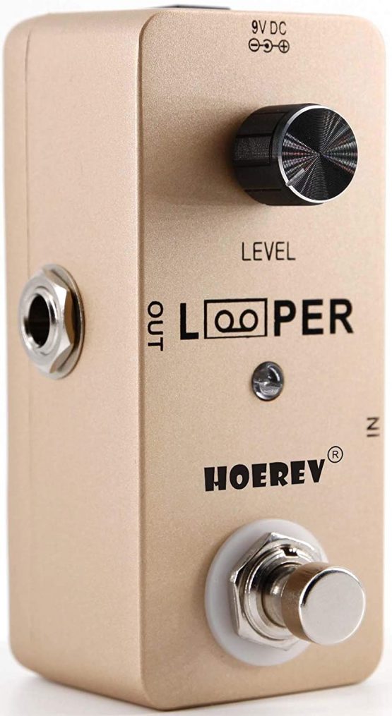 Hoerev Gitar Effector Looper Pedal,Gold Yellow