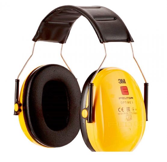 3M Peltor Optime I Ear Muffs with Head Band, Foldable – Optimal noise reduction, Hearing Protection, Lightweight and Comfortable Fit Ear Protection, Hi-Viz - 1x Peltor ear defender