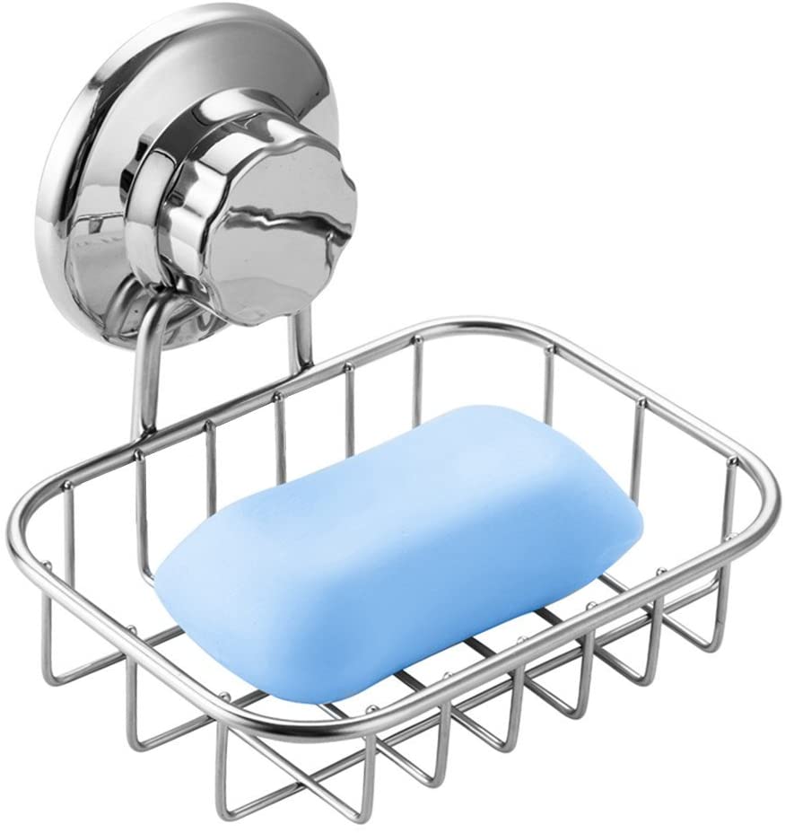 SANNO Soap Dish Holder, Soap Saver with Suction cups Bar Sponge Holder ...