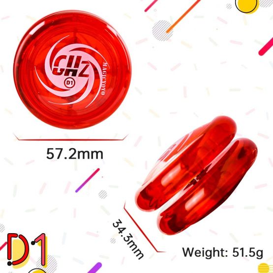 MAGICYOYO Professional Yoyo Beginners D1 GHZ, Responsive Yoyo for Kids Looping Yoyo, with 5 Yoyo Replacement Strings, Glove, Yo-yo Bag (Red) - Image 2