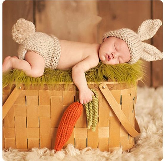 Newborn Baby Girl/Boy Crochet Knit Costume Photography Prop Hats and Outfits