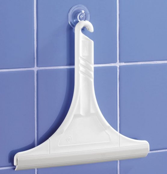 WENKO Bathroom Squeegee, Polypropylene, White, 23.5 x 24.5 x 0.1 cm - Image 3