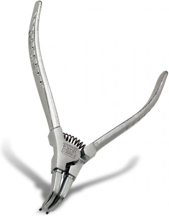 HAZET 1846D-3 225 mm Circlip Pliers - Chrome-Plated/Steel Grey - Image 2