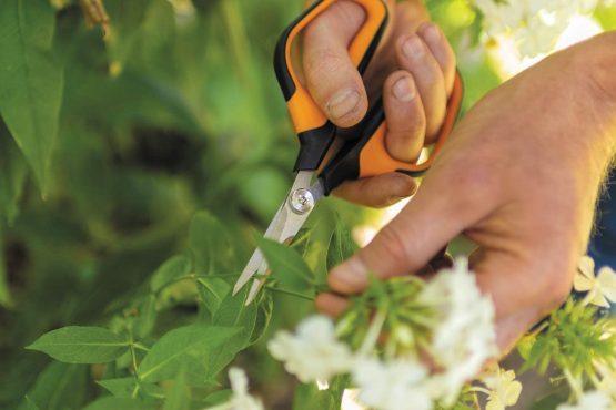 Fiskars Solid Snip Pruning Shears SP15, Length: 23,8cm, High-Quality Steel Blades/Plastic Handle, Black/Orange, 1051602 - Image 4