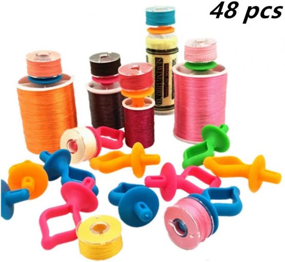YEQIN Bobbin Thread Holder. Storage Your Bobbins on Top of Thread Spools Organizing Holder (48 pcs)