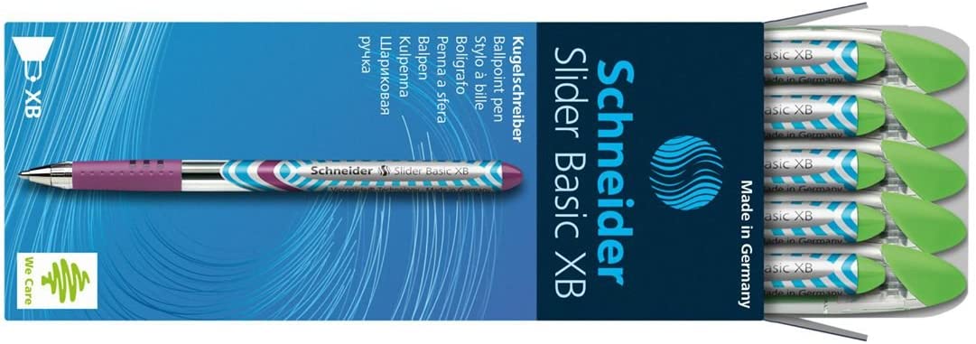 Schneider Slider Extra Bold Ballpoint Pen - Light Green (Pack of 10)