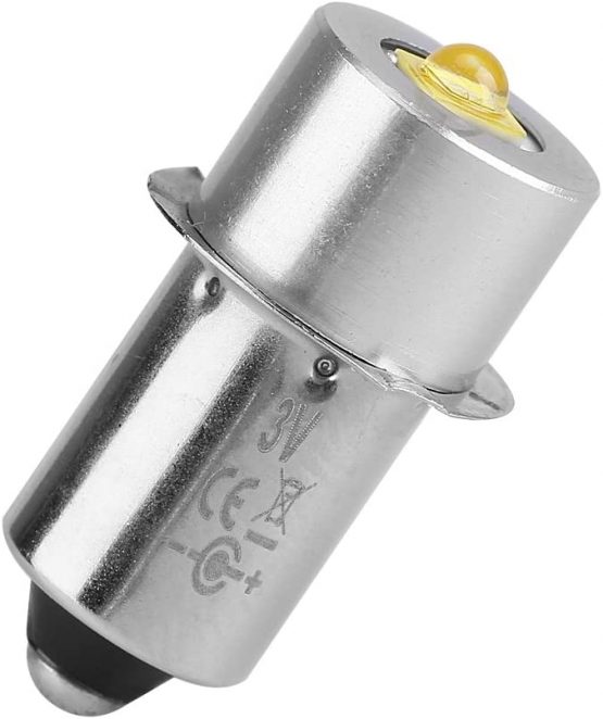Eboxer 3W LED Torch Bulb for P13.5S Lamp holder High Brightness LED Bulb Replacement for Flashlight, Torch Lamp or Emergency Work Light, 3V/ 4-12V, White/Warm White(White 3V)