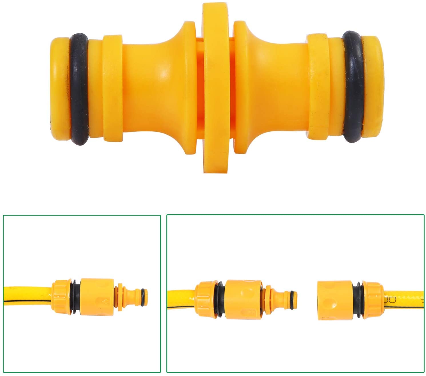URATOT 6 Pack Garden Hose Quick Connector Hose End Connector Double Male Hose End Connector