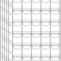 Uncle Paul Coin Collecting Pages 5 Sheets 30 Pockets Standard 9Hole Coin Pocket Inserts Collecting Sleeves for Coins CS03530