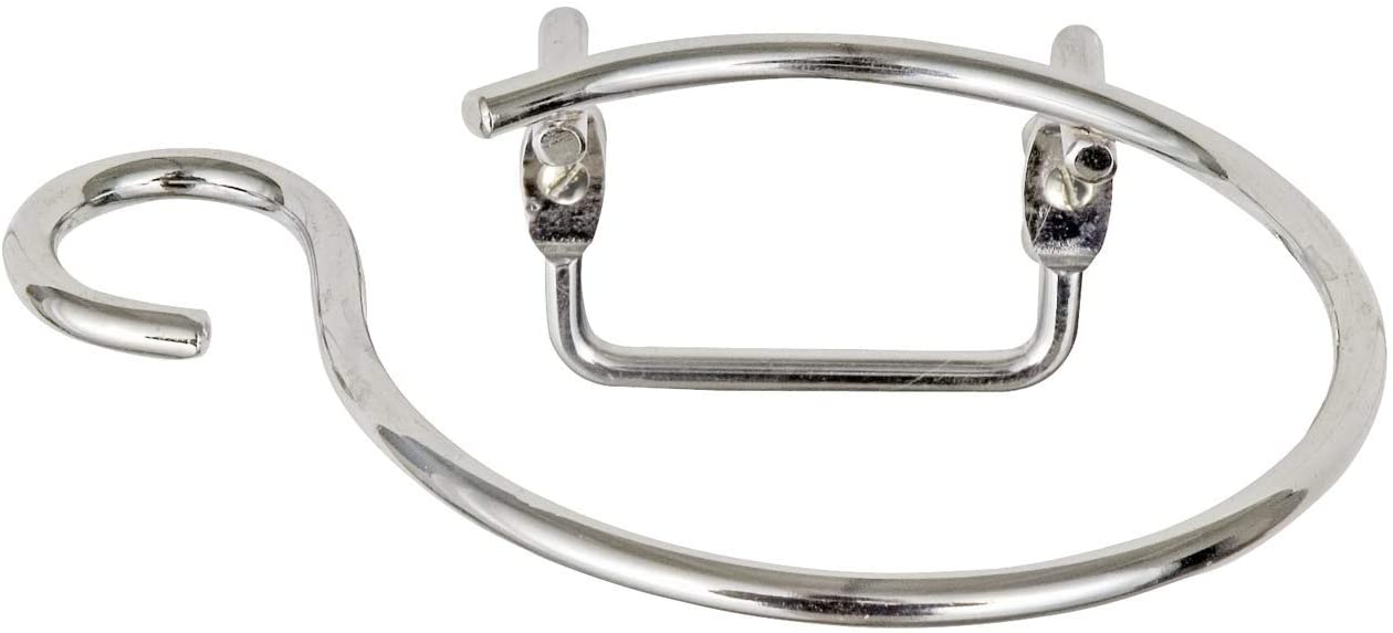 Wenko 18280100 Hair dryer holder Milano with cable holder, for wall mounting Metal Steel, 12 x 4.5 x 11 cm, Chrome
