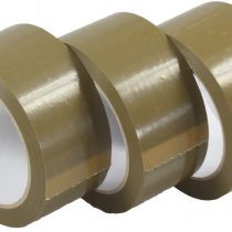 Triplast 48 mm x 66 m Heavy Duty Vinyl PVC Parcel Packing Tape - Buff Brown (Pack of 6)