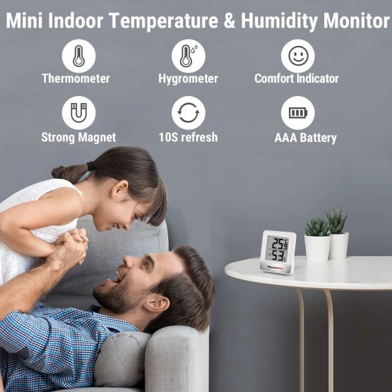 ThermoPro TP49 Digital Room Thermometer Indoor Hygrometer Mini Temperature Monitor Humidity Meter for Home Office Air Comfort Thermo Hygrometer - Image 2