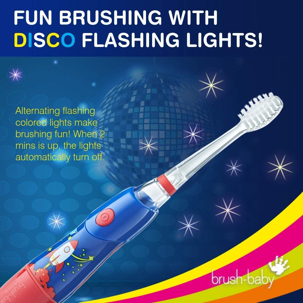 Brush-Baby, Rocket KidzSonic Kids Electric Toothbrush, 3+ Years, DeepClean Bristles, Suction Base - Image 4
