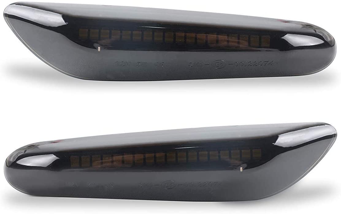 Smokey Side Indicator, Clear Glass, Compatible for BMW 1 Series E81 E82 E87 E88, 3 Series E90 E91 E92 E93 E46, 5 Series E60 E61, X1 X3