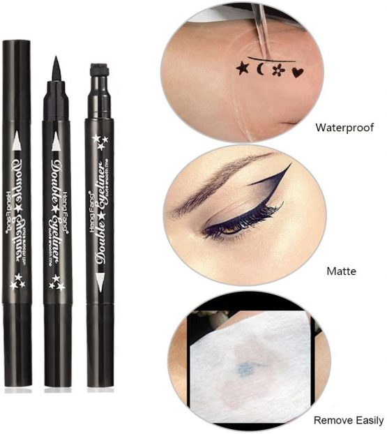 Dsaren Eye Liner Waterproof black liquid Eyeliner Stamp Long Lasting for Sensitive Women Girls Eyes 4PCS - Image 4