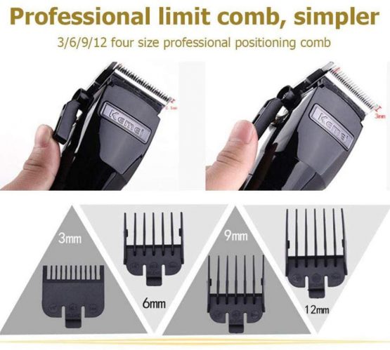 KEMEI Men's Electric Powerful Cordless Styling Tools Hair Clipper Trimmer Cutting Machine Haircut Trimming Powerful Rechargeable Professional Grooming Clippers - Image 3