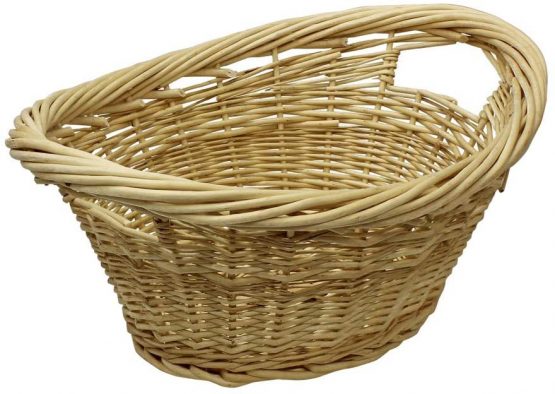 JVL Willow All Purpose Laundry Basket with Inset Handles, Wood, 58 x 43 x 25 cm - Image 2