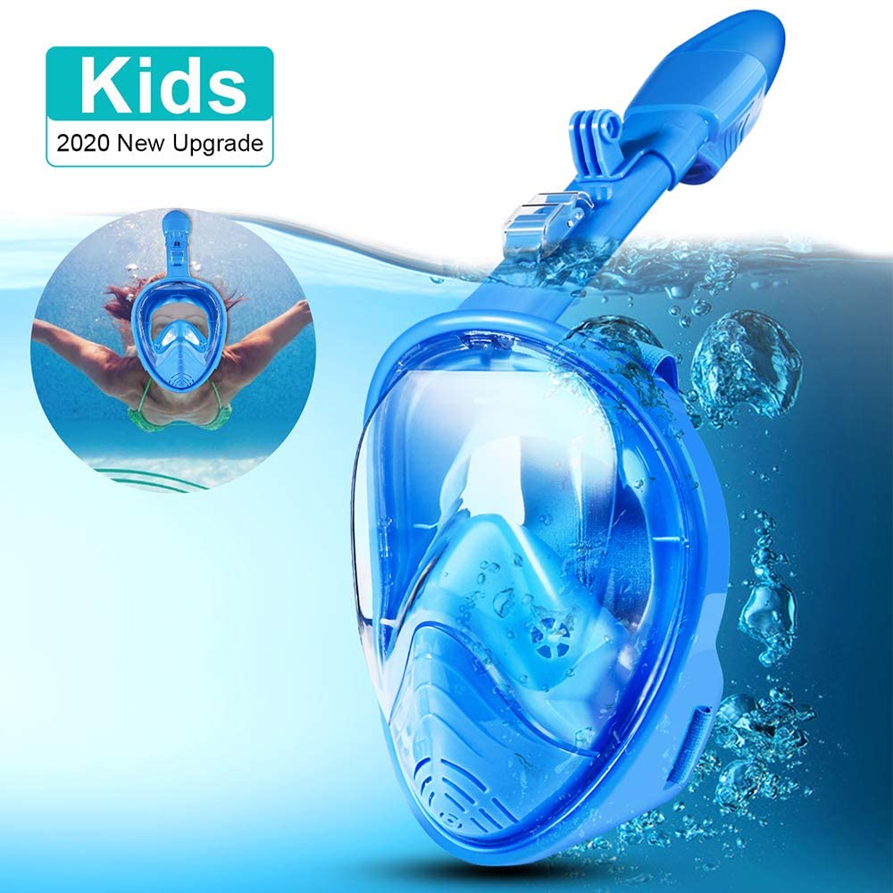 LALAYA Full Face Snorkel Mask 180° Seaview Easy Breathing Snorkeling ...