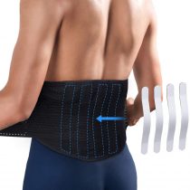 Back Support Belt, Lower Back Brace with Double Adjustable Straps and Built-in Splints, Medical-Grade Lumbar Belt for Pain Relief and Injury Prevention, Large 33-44 Inch