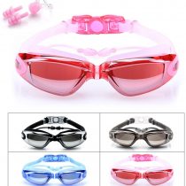 BEEWAY Swimming Goggles, Swim Goggles attached Ear Plugs for Adult Men Women And Kids 8+ - No Leaking, Anti Fog, UV Protection - Free Storage Case, Nose Clip and Earplugs