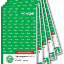Sigel Forms – rapporte 10.5 x 20 cm Carbonless Copying, 2 x 40 Sheets (Pack of 5) 5 Piece
