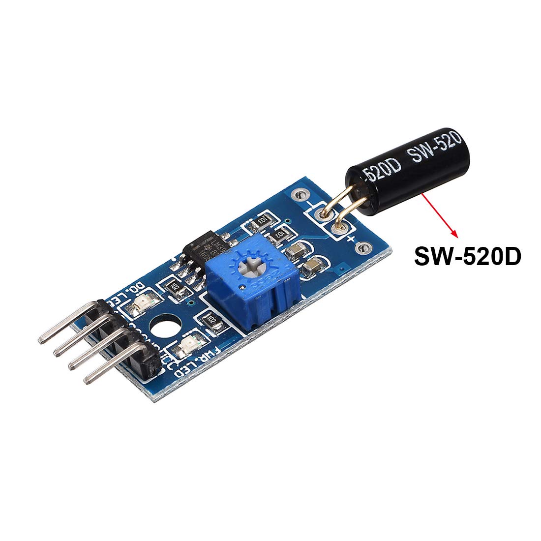uxcell Angle Sensor Module SW-520D Ball Switch Tilt Sensor Module for Arduino 5pcs - Image 4