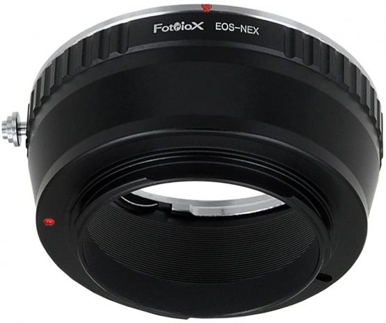 Fotodiox 10LAEOS-NEX Lens Mount Adapter - Canon EOS (EF / EF-S) D/SLR Lens to Sony Alpha E-Mount Mirrorless Camera Body , Black - Image 3