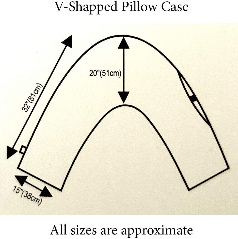 Wholesale 2 Pack V Shaped Pillow Cases Covers, Pregnancy Maternity Orthopedic Support Nursing