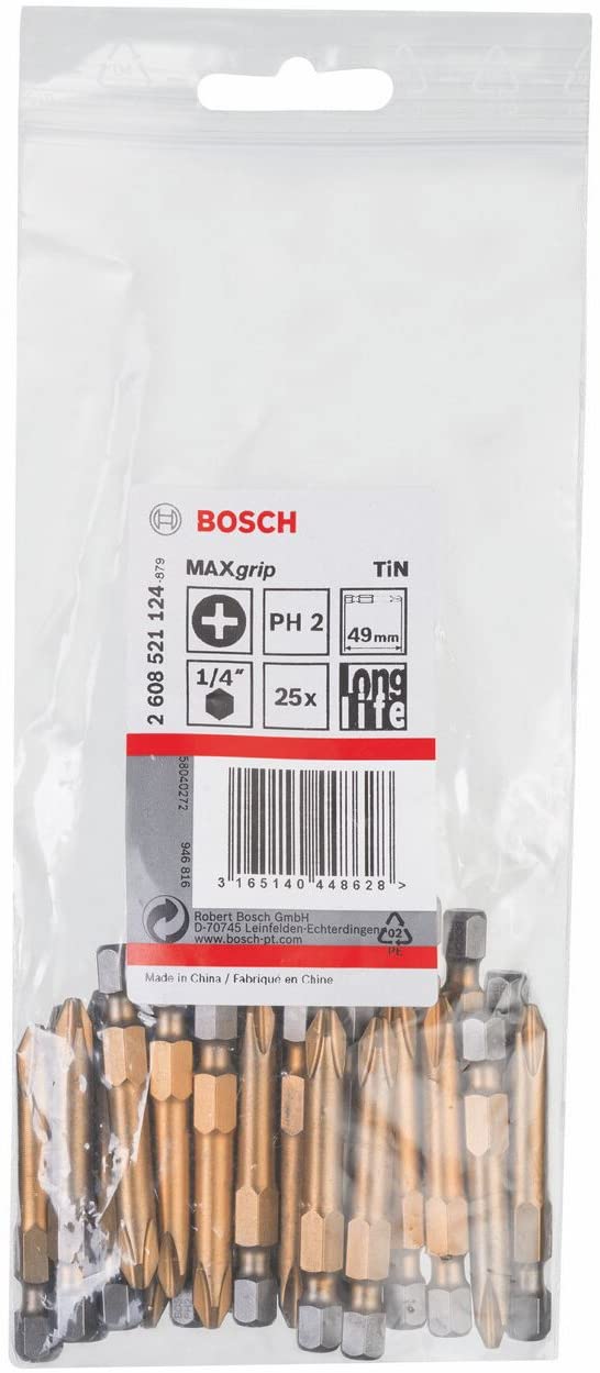 Bosch 2608521124 Max Grip Screwdriver Bit, Grey, 49mm - Image 2