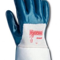 Ansell ActivArmr 27-607 Heavy Duty Work Gloves, Cut and Oil Resistant, Industrial Safety PPE Workwear, Silicone Free Nitrile Coating, Professional Protection, Men Women, Blue, Size XL (12 Pairs)