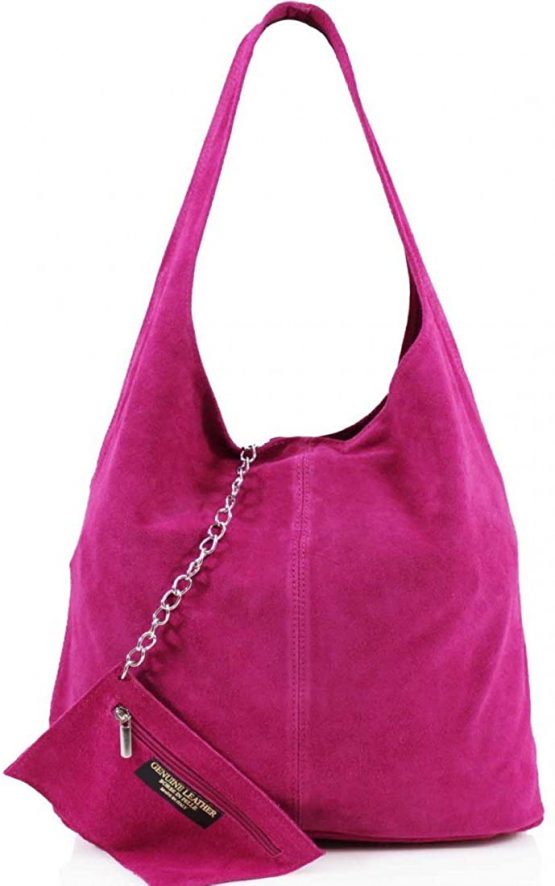 Ambra women’s suede handbag, shoulder bag, leather bag, shopper bag, WL818