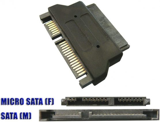 KALEA-INFORMATIQUE Adaptor/Gender Changer MicroSATA Female to SATA Male (22 Points)