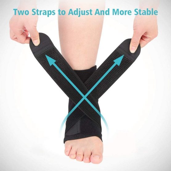 Ankle Support Brace, Compression Ankle Wrap Strap Adjustable Sleeve for Acute Injury Rehabilitation, Effective Relief for Chronic Ankle Discomfort, Arthritis, Tendonitis - Image 3