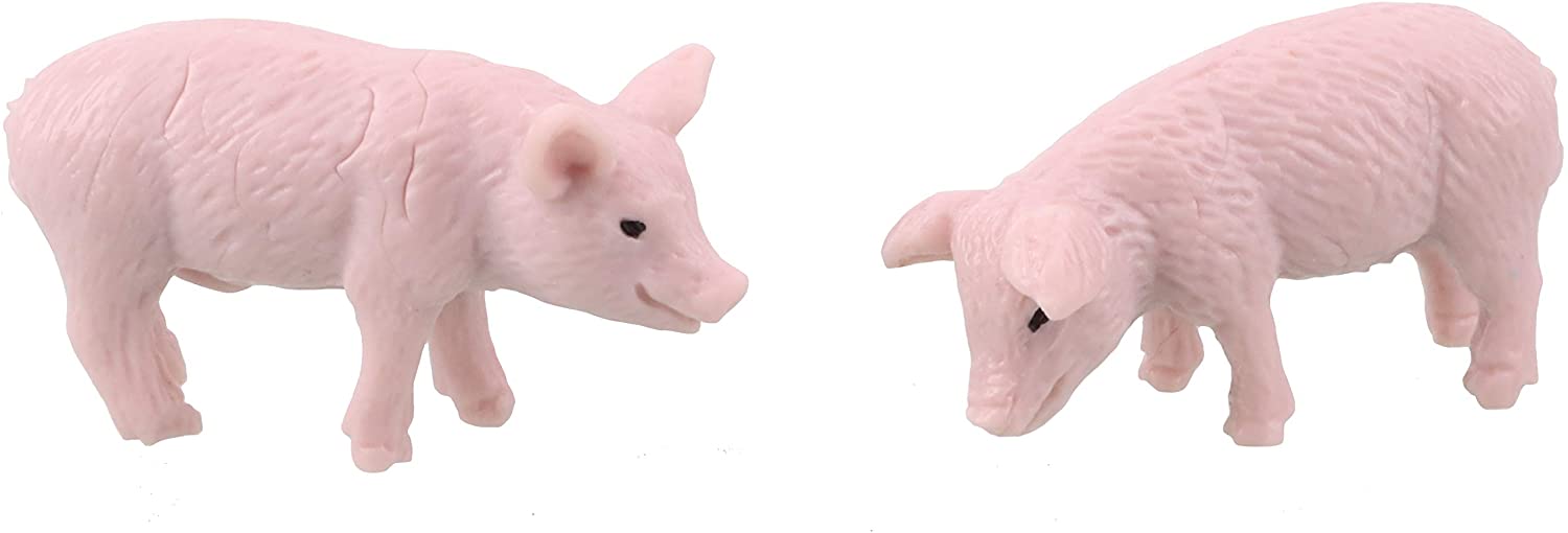Toyland® Pack of 8 1:32 Scale Large White Pigs & Piglets Animal Figures - The Farm Collection - Collectable Animal Figures - Image 3