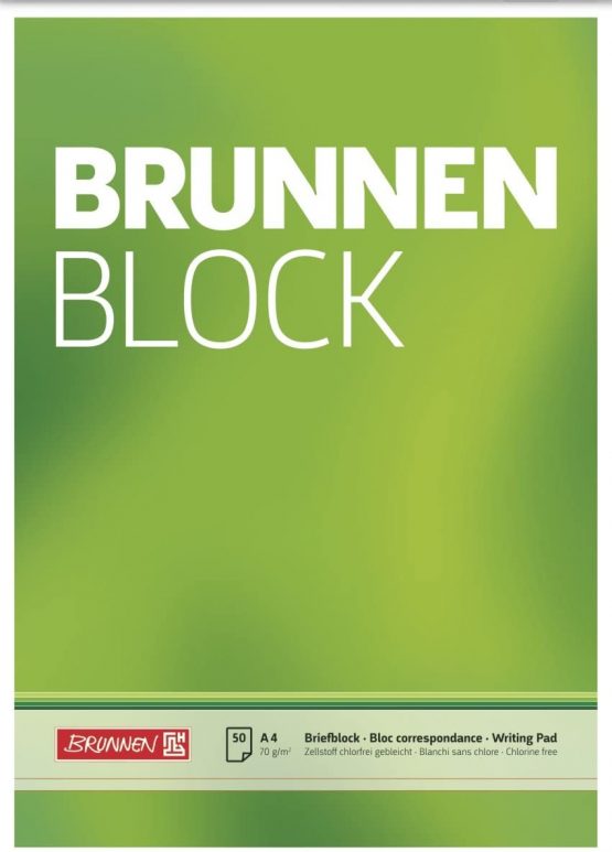 Brunnen Writing Pad, Letter Writing Pad A4 50 Pieces White