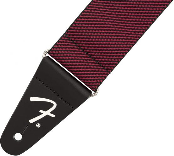 Fender® WeighLess™ Tweed Guitar Strap - Elastic - Red - Image 2
