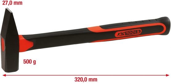 KS Tools 142.1351 Fitters hammer, fiberglas handle, 500g - Image 2