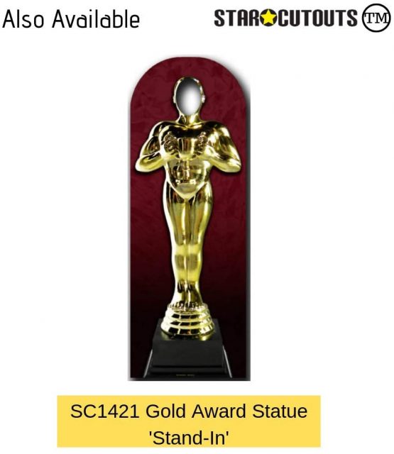 Star Cutouts SC1421 Gold Statue Lifesize Cardboard Cutout Stand in Perfect for Awards, VIP and Hollywood Parties and Events - Image 4