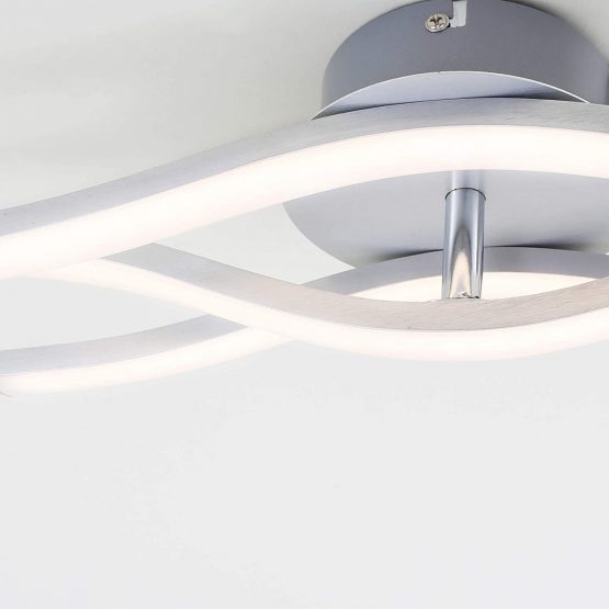 Briloner Leuchten - LED Ceiling Light, 3-Bulb Ceiling Lamp, 6 Watt, 480 Lumen, 3000 Kelvin, Aluminium Colour, 365x120x93mm (Lxwxh) - Image 4