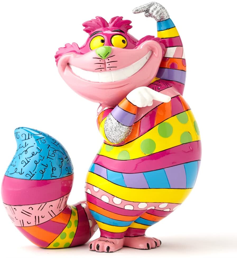 Enesco Romero Britto Cheshire Cat Figurine, Multi-coloured, 5.75 Inches