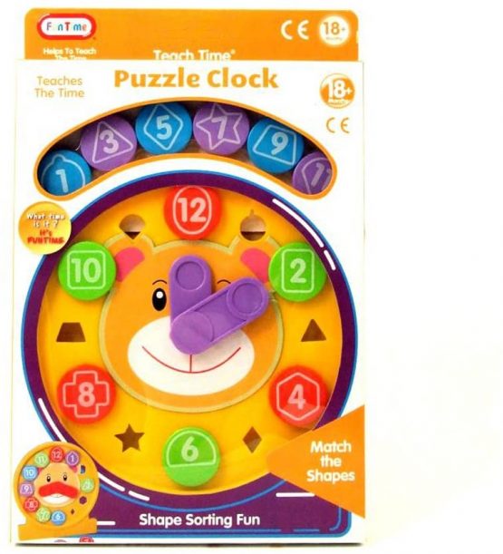 Teaching Puzzle Clock Shape Sorter - Suitable from 18 Months