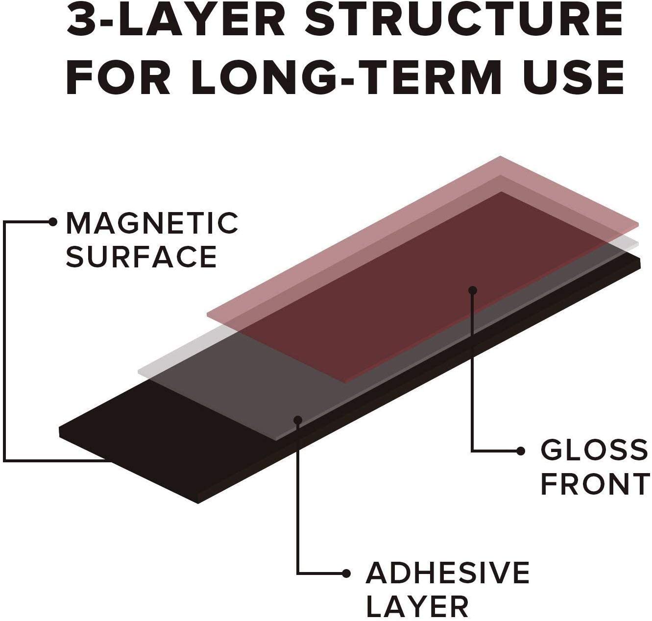 Super Sticky Magnetic Tape (10 feet x 1 inch), Stong Magnet Strip with Adhesive Backing for DIY & Crafts - Image 2
