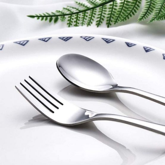 nuoshen Cutlery Set,Portable Stainless Steel Utensils Reusable Travel Camping Cutlery Set Knive/Fork/Spoon/Chopsticks/Straws/Brush/Portable Case(8 Piece) - Image 4
