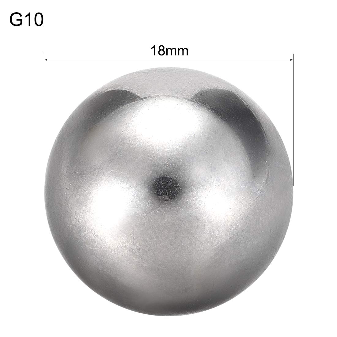 sourcing map Precision Chrome Steel Bearing Balls 18mm G10 10pcs - Image 2